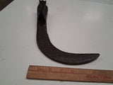 Rare 19th Century Wrought Iron Socketed Reaping Hook Blacksmith Forged Tool Head