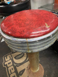 Vintage Soda Fountain Diner Counter Stool Seat Metal Pedestal Base 30's