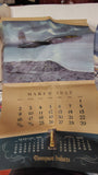 1952 Vintage Thompson Products Aviation Calendar Charles H Hubbell Lithos 6