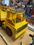 RARE 60's Vintage Remco Tuff Boy 6 Way Motorized Toy Truck Yellow Semi Trailer