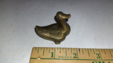 Vintage Solid Brass Miniature Duck Figurine Small Collectible Mid Century Decoy