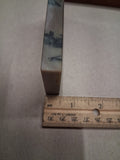 Vintage Translucent Hard Arkansas Sharpening Stone Marbled Whetstone Cedar Box