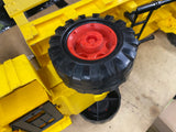 RARE 60's Vintage Remco Tuff Boy 6 Way Motorized Toy Truck Yellow Semi Trailer