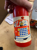 vtg Disney Fire Fighters Metal Lunch Box 70s Aladdin Collectible Tin Termos Mint