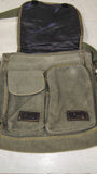 Vintage Military Style Olive Green Canvas Messenger Crossbody Bag