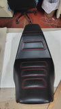 CC Rider 2-Up Step Up Seat Red Stitch Fit Harley Softail Street Bob FXBB FXST