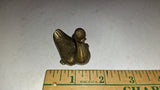 Vintage Solid Brass Miniature Duck Figurine Small Collectible Mid Century Decoy