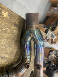 Custom 2-Into-1 Titanium Exhaust Pipe Harley touring Glide FLH Sp concepts?