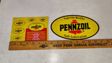 Vintage Pennzoil Decals NOS Lot (4)1980s Supreme Quality Safe Lubrication