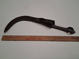 Rare 19th Century Wrought Iron Socketed Reaping Hook Blacksmith Forged Tool Head