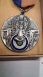 1955 Loyal Hanning Rifle Comp 25 Yard Off Hand Shooting Medal Box Blackinton
