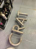 Vtg Democrat Sign Building Aluminum Butler pa History Political Liberal 4' x 12"