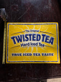 Vintage Twisted Tea metal bar sign