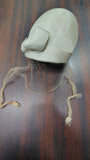 Vintage 1950s Beige Pillbox Hat Fascinator Champagne Fabric Birdcage Veil