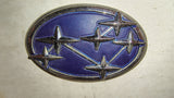 Vintage OEM Subaru Rear Hatch Liftgate Emblem & 6-Star Star Grille Badge Set