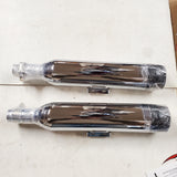 Tab 3.5 Short Chrome Slip-On Muffler Black Tip Zombie M8 Softail 2018^ FLHC FLDE