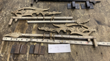 Antique Cast Iron Flower Window Curtain Swing Arm Rods Adjustable Arms Art Deco