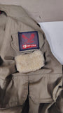 Vtg Garcia Fly Fishing Vest S/M Tan Multi-Pocket Gorpcore Lambskin Patch