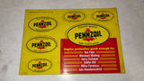 Vintage Pennzoil Decals NOS Lot (4)1980s Supreme Quality Safe Lubrication