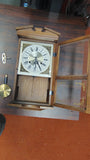 Vintage Hamilton 31 Day Pendulum Wall/Shelf Clock Wood Case w/ Key