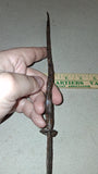 Antique Forged Iron Trappers Knife Fleshing Tool Hearth Scraper Spade Twisted Ri