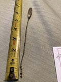 Vintage Pocket Watch FOB Chain -Antique 1890's Victorian 7" Dog Clip bar Silver!