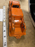 Vtg Tootsietoy Structo Hubley 50's Utility Truck Cast Toy Orange 9" Fire truck