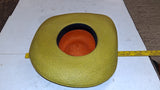 Vintage Toucan Collection NY Wide Brim Woven Straw Sun Hat Orange Green Ribbon