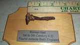 Ancient Roman Iron Nail Artifact 1st-5th Century AD Found Near Bath Eng Plaque