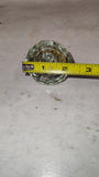 Vintage 12 Point Clear Glass Door Knob Antique Brass Ferrule