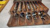 Vintage Irwin 13 Pc Auger Bit Set Complete in Original Wooden Box