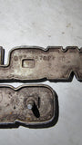 1977-1979 Ford F250 Custom Cowl Fender Emblem OEM D7TB-16702-FWC D7TZ-16720-P