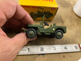 Dinky Toys Military Jeep 1:43 Scale Green WWII Model Original Box Vintage Minty!