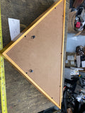 Triangular Wood Display Case Folded American Flag Militaria Decor Funeral Burial