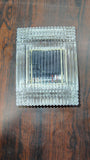 Vintage Danbury Clock Co Lead Crystal Quartz Desk Table Clock Roman Numerals