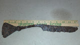 Antique Forged Iron Trappers Knife Fleshing Tool Hearth Scraper Spade Twisted Ri