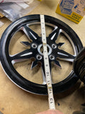 Black Mag Custom Wheel Harley Touring street road glide 5 spoke rotor pulley dna
