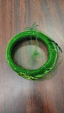 Vintage Green Velvet Pillbox Hat Birdcage Veil Bow Fascinator 1950s 1960s