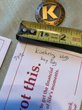 Vtg Brass Koehring Heavy Duty Watch Key Fob Crawlers Excavator Heavy Equipment!