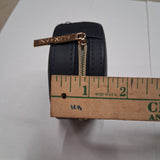 Alex and Ani Classic Symbols Travel Jewelry Case Navy Blue Round Zippered Box