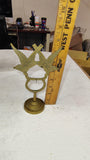 Vintage 1970's Brass Love Birds Chime Stand