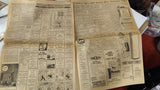 1958 Newspaper Lot Klondike Bulletin & Carson Barnes Circus Poster