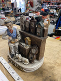 Vintage Enesco Hallmark 1979 Bisque Clock Watch Maker Repair Man Figurine 6.5