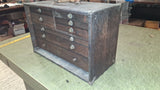 Vintage H Gerstner & Sons Oak Machinist Tool Chest 7 Drawer Box Yale Lock O41