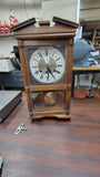 Vintage Hamilton 31 Day Pendulum Wall/Shelf Clock Wood Case w/ Key