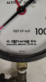 Vintage Trerice 6" Altitude Gauge 0-100 Feet of H2O Boiler Pressure Valve
