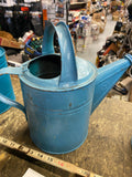 Vtg Light Blue Metal Watering Can Garden Yard CountryDecor Long Spout Handle