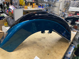 2026 Front Fender Harley Heritage Teal Thunder/Vivid black Tip Trim Emblems OEM!