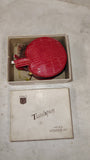 1950's Irice Travelspray Hat Box Atomizer Kit Red Croc Case Perfume Bottle