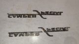 Vintage OEM Dodge Camper Special Truck Fender Emblems Badge Pair 1969-1971
